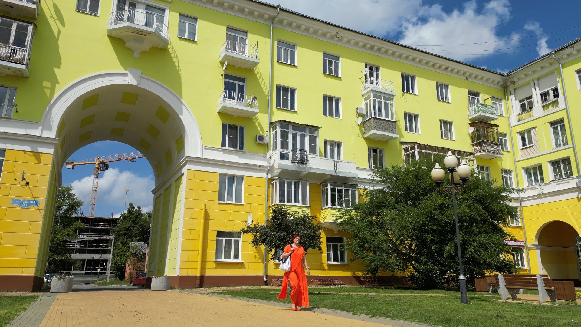 ступино, дома, проспект,видео с коптера,