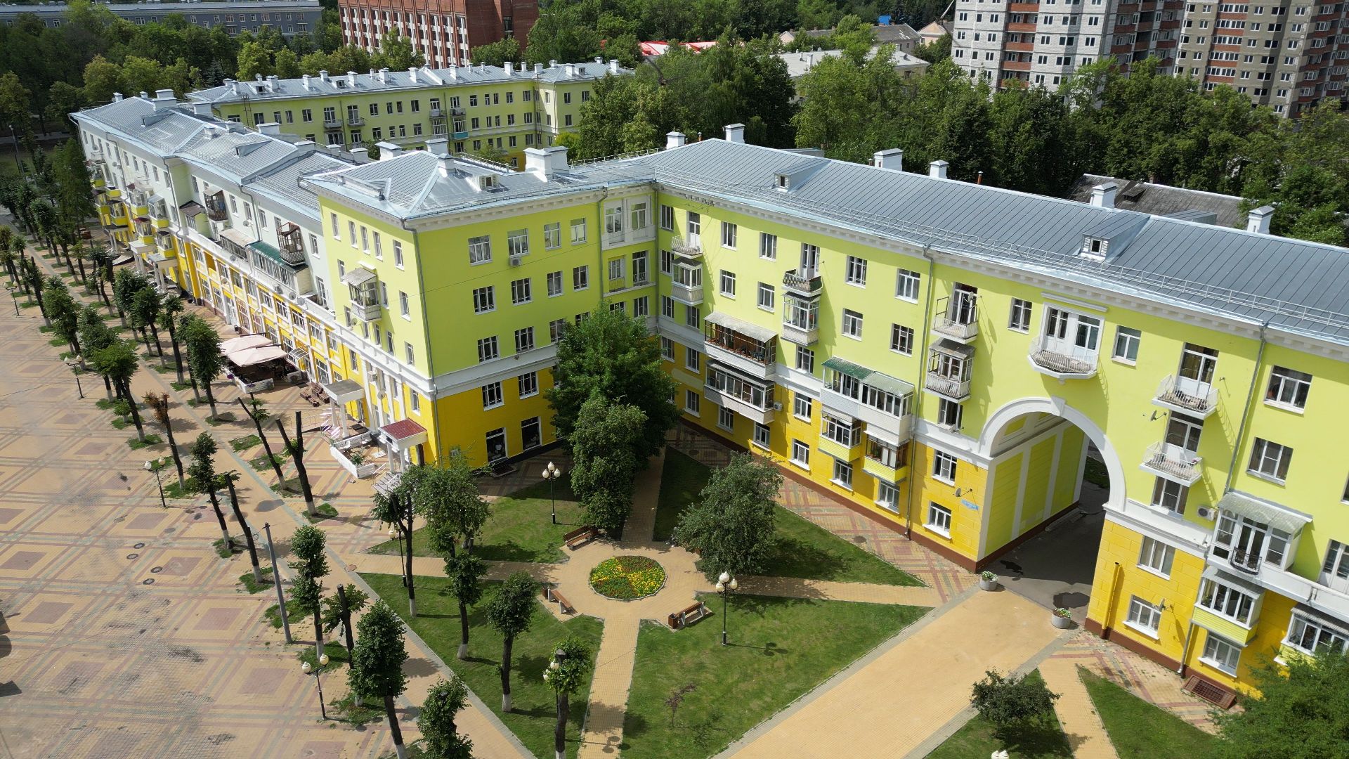 ступино, дома, проспект,видео с коптера,