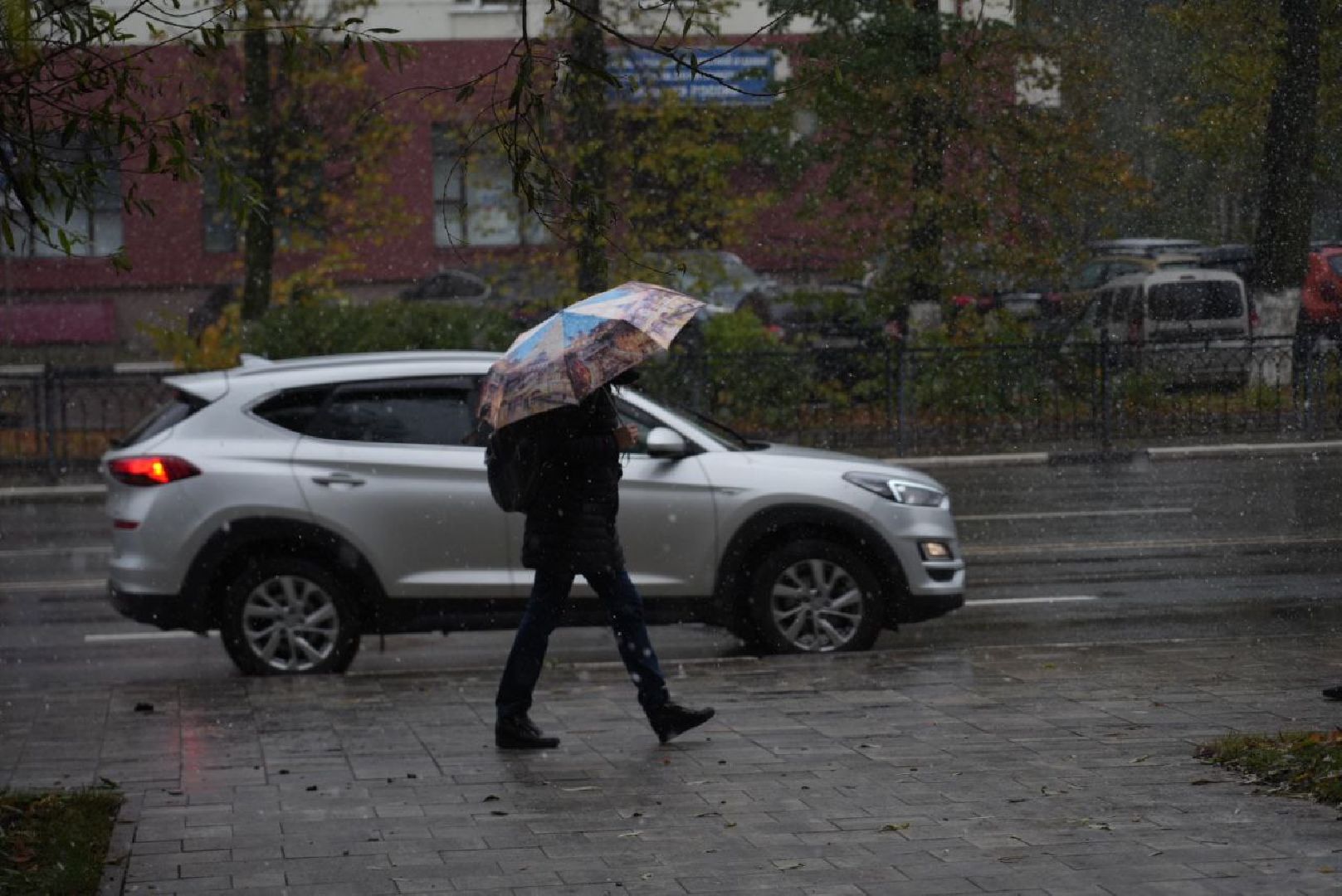 Сергиево-Посадский городской округ, Метель, Погода, Осень, Зима, Город,