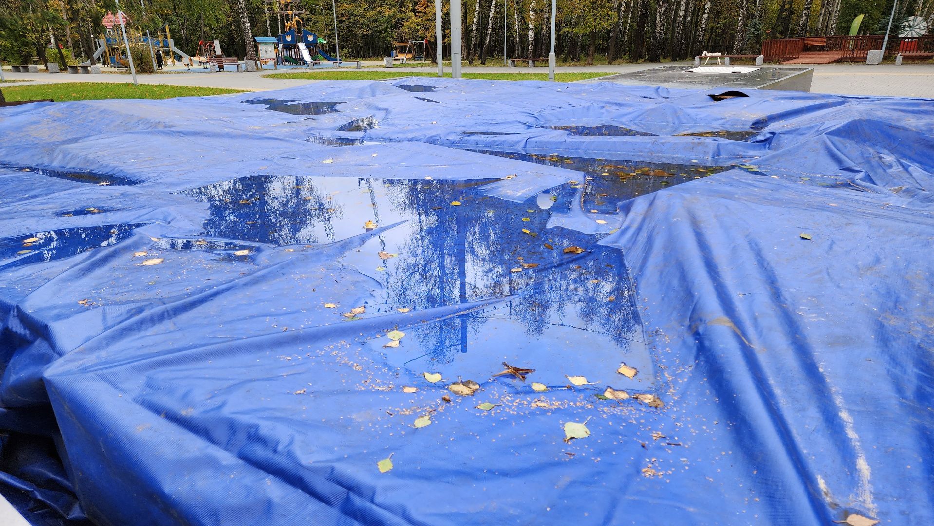 кашира, фонтан, консервация, подготовка к зиме, городской парк,