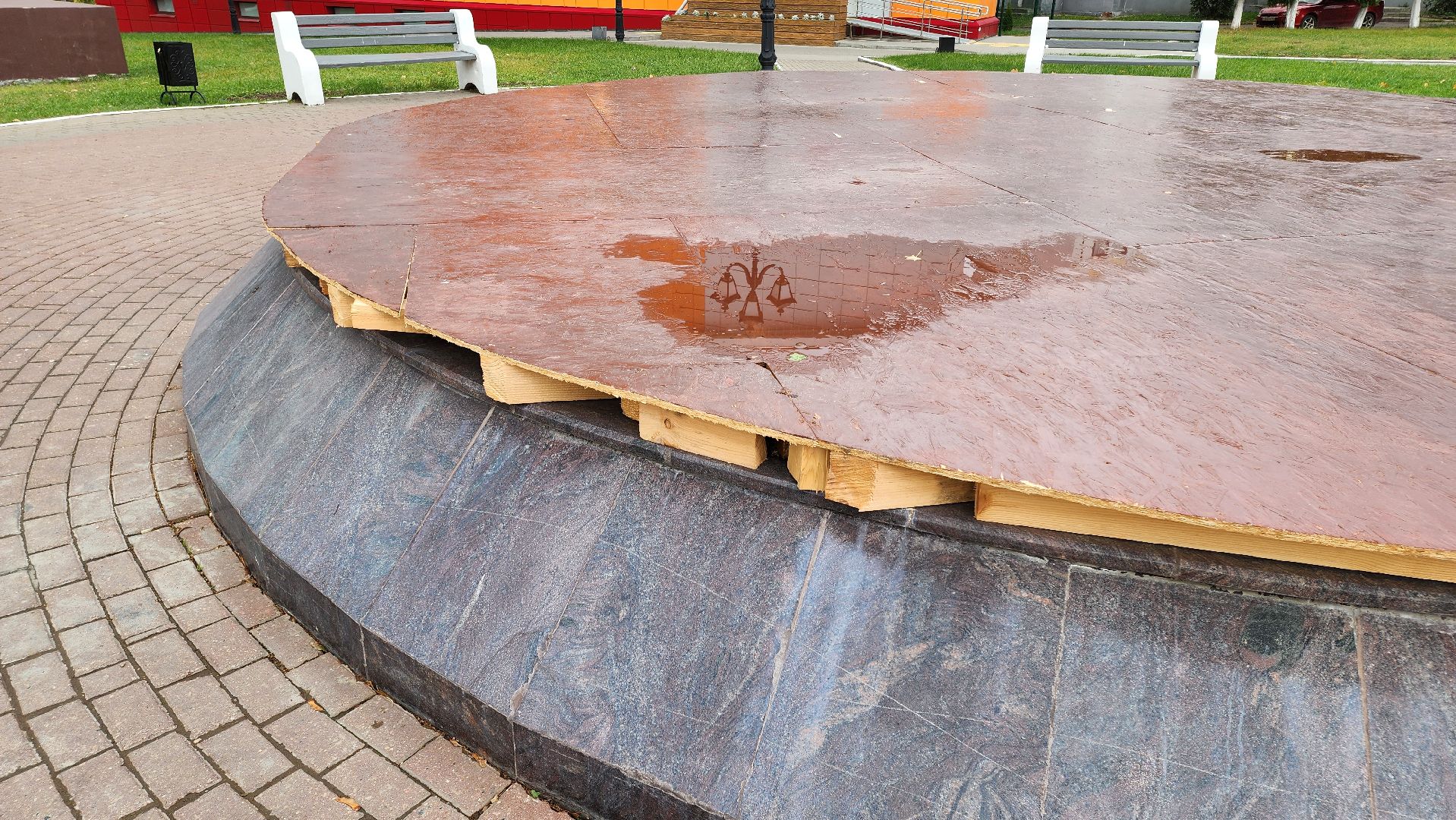 кашира, фонтан, консервация, подготовка к зиме, городской парк,