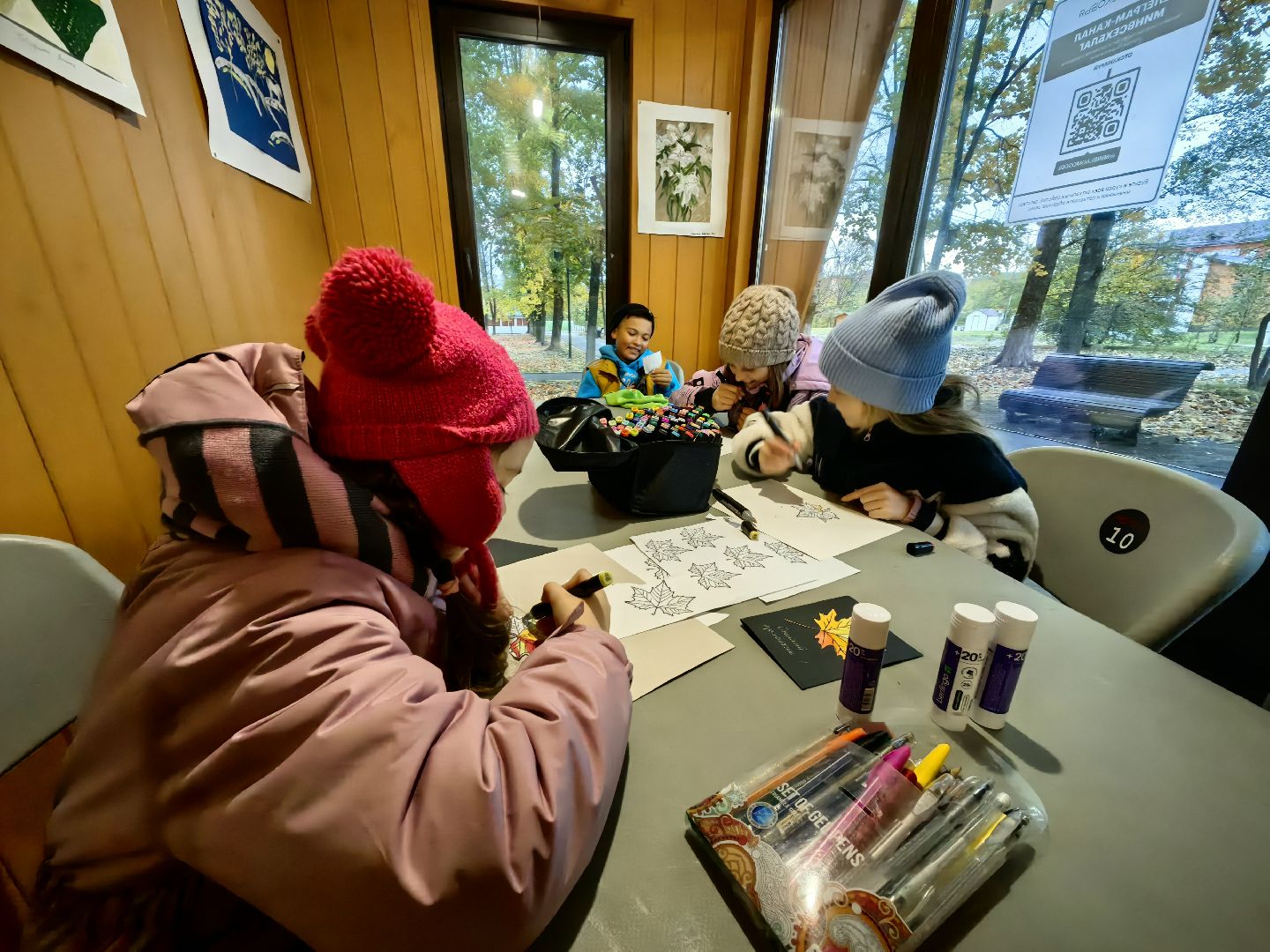 мастер-класс, открытка, парк, дети,