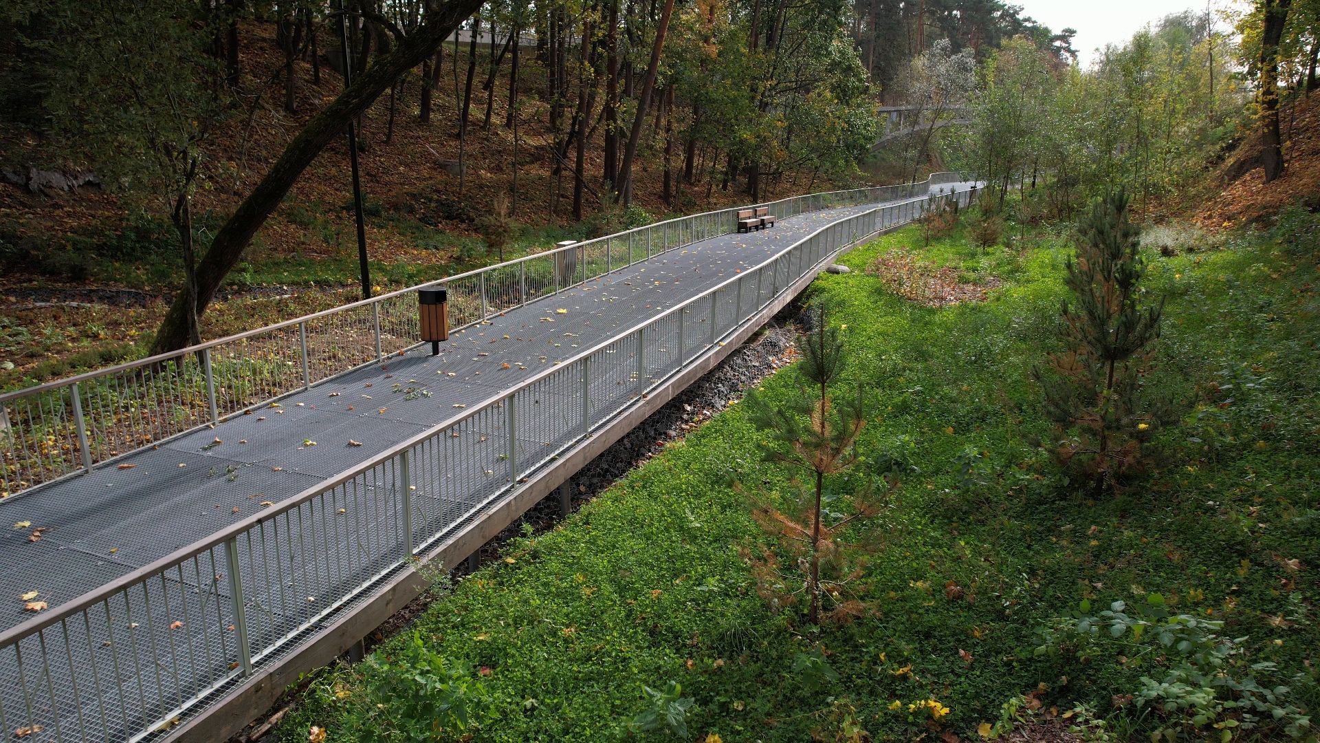 звенигород, овраг, благоустройство,видео с коптера,