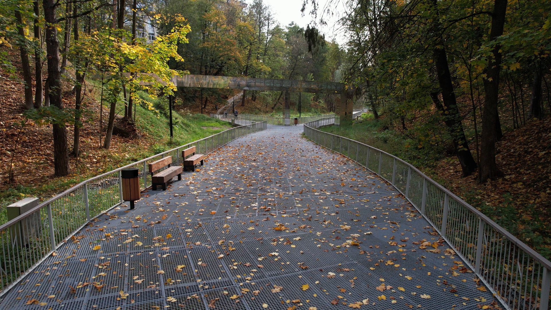 звенигород, овраг, благоустройство,видео с коптера,