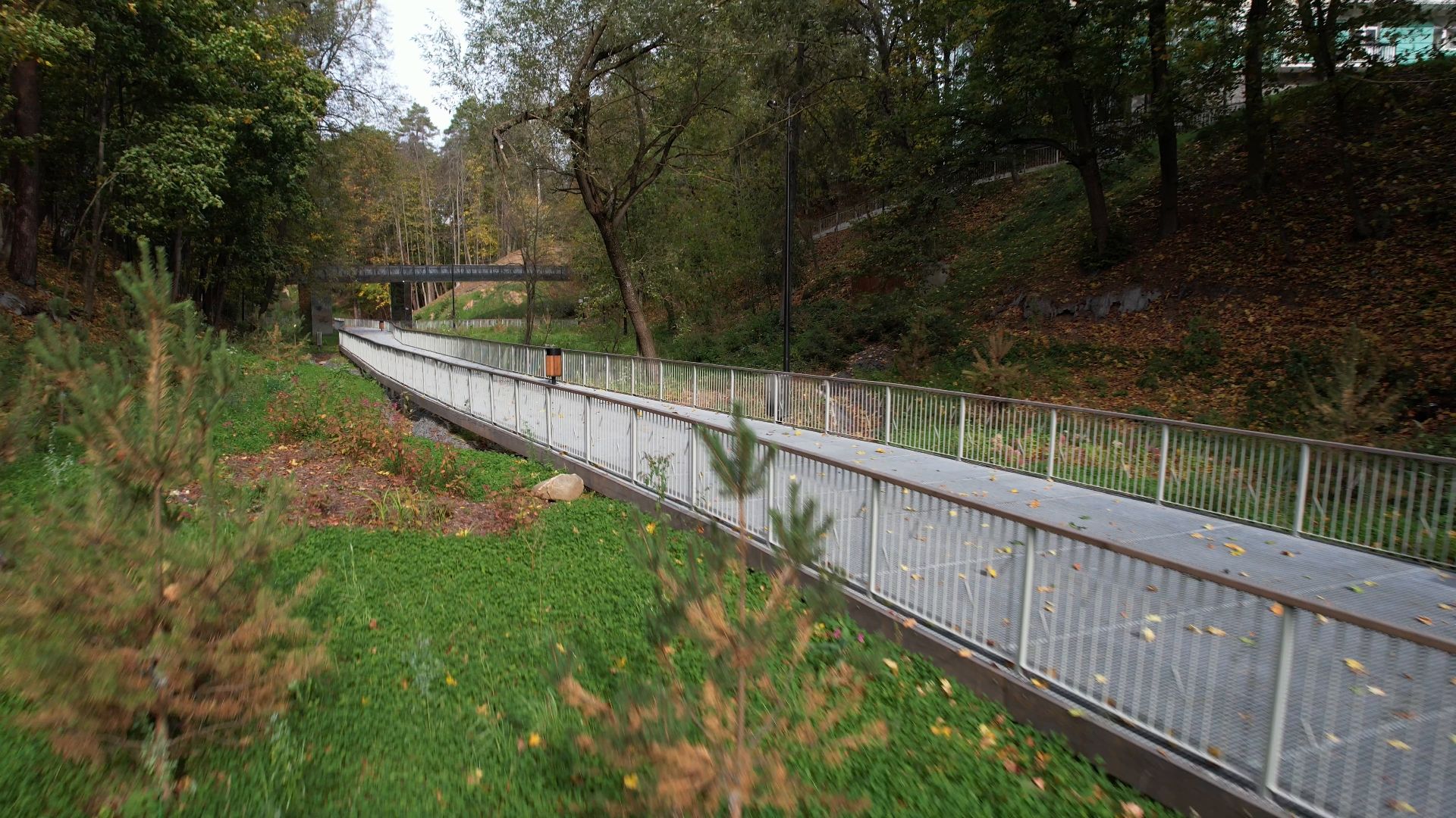 звенигород, овраг, благоустройство,видео с коптера,