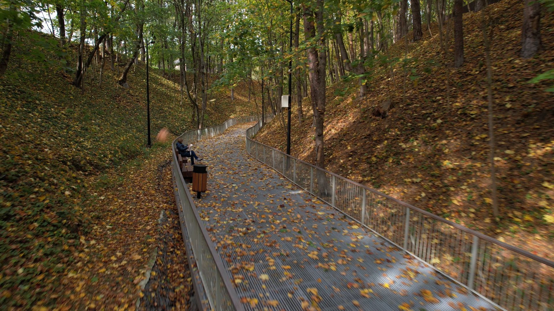 звенигород, овраг, благоустройство,видео с коптера,