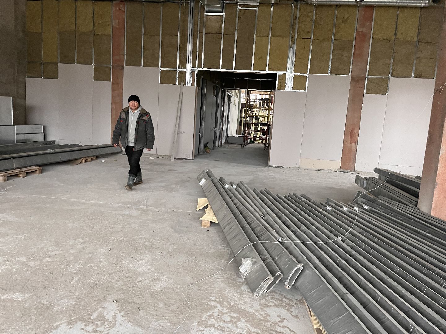 шаховская, строители, строительство, здание,