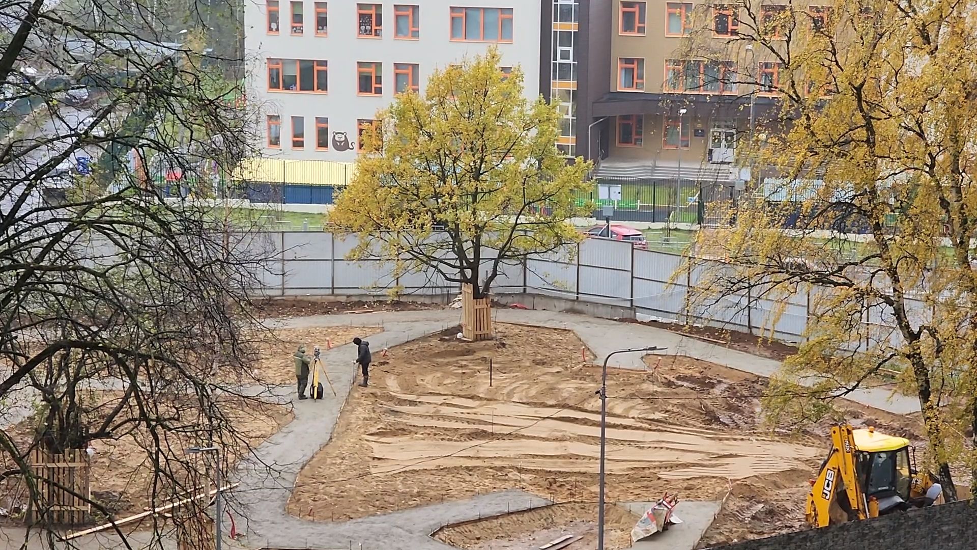 одинцово, строительство, одинбург, частный дом, сквер, благоустройство, синий домик,