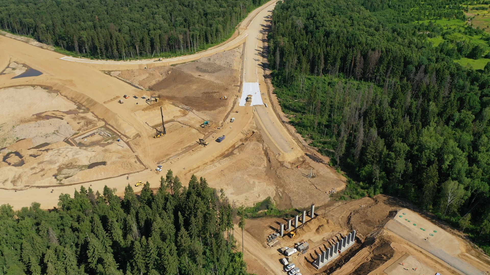 хорда, мытищи, дорога,видео с коптера,