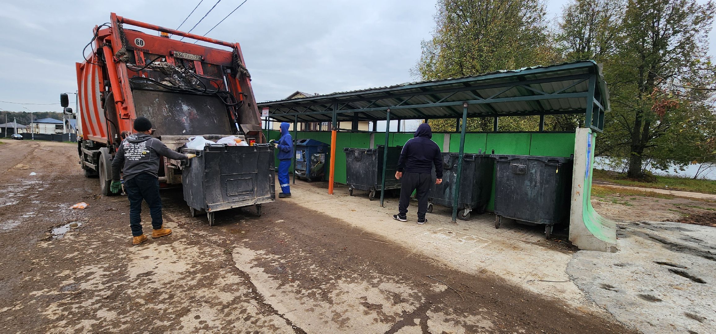 мусор на площадке, Домодедово, Растуново,