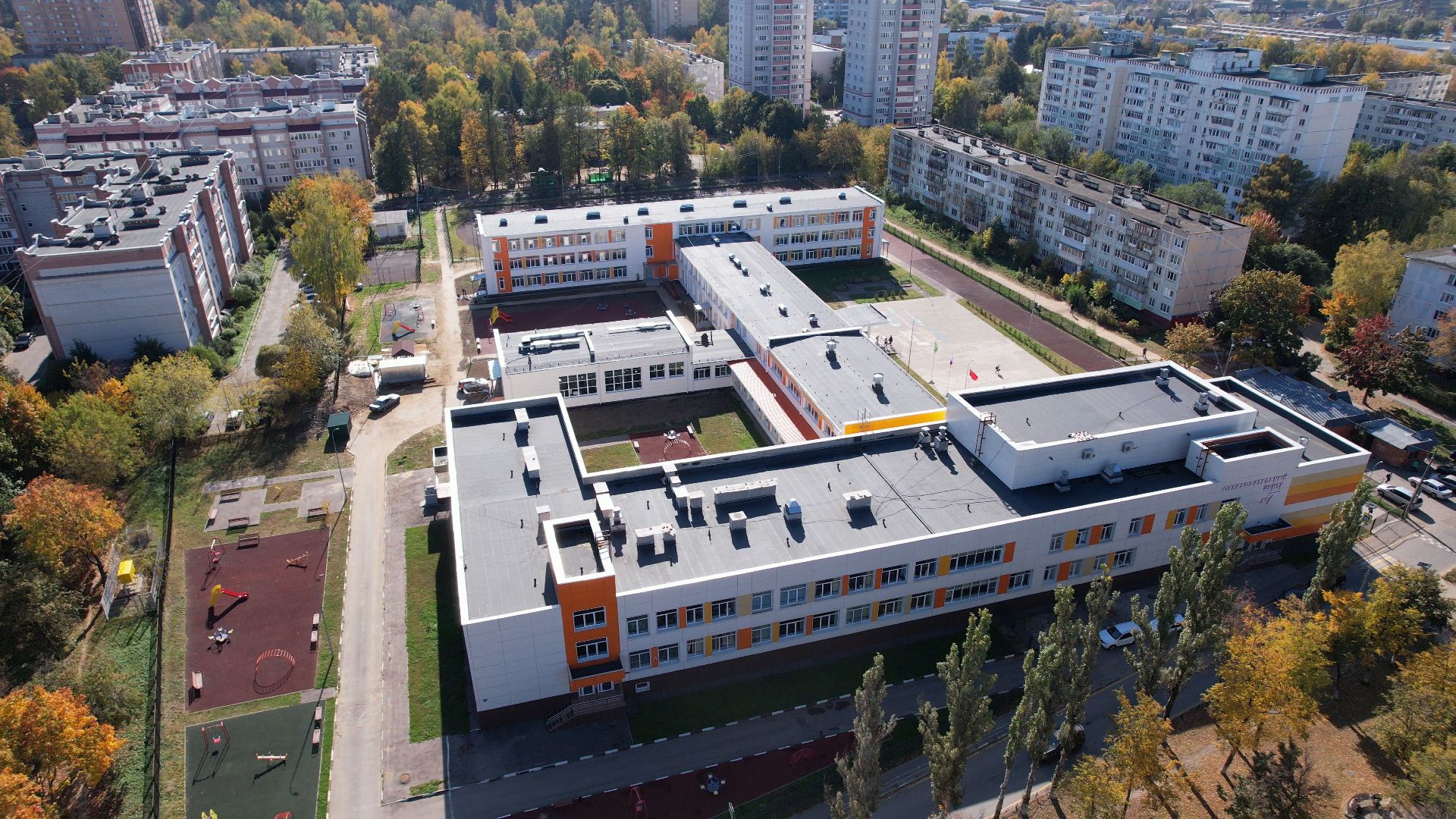 школа, пушкино, ивантеевка,видео с коптера,