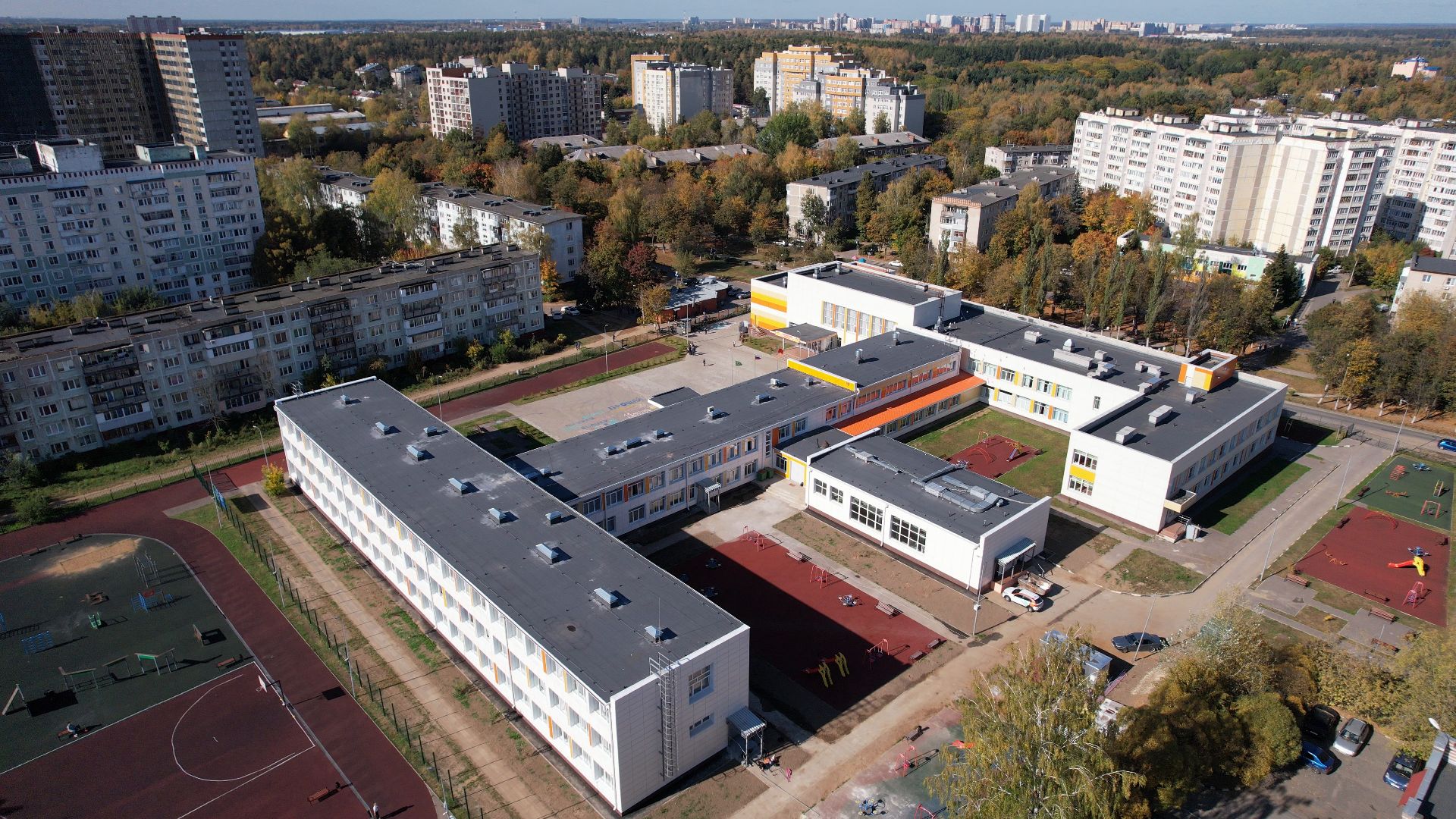 школа, пушкино, ивантеевка,видео с коптера,