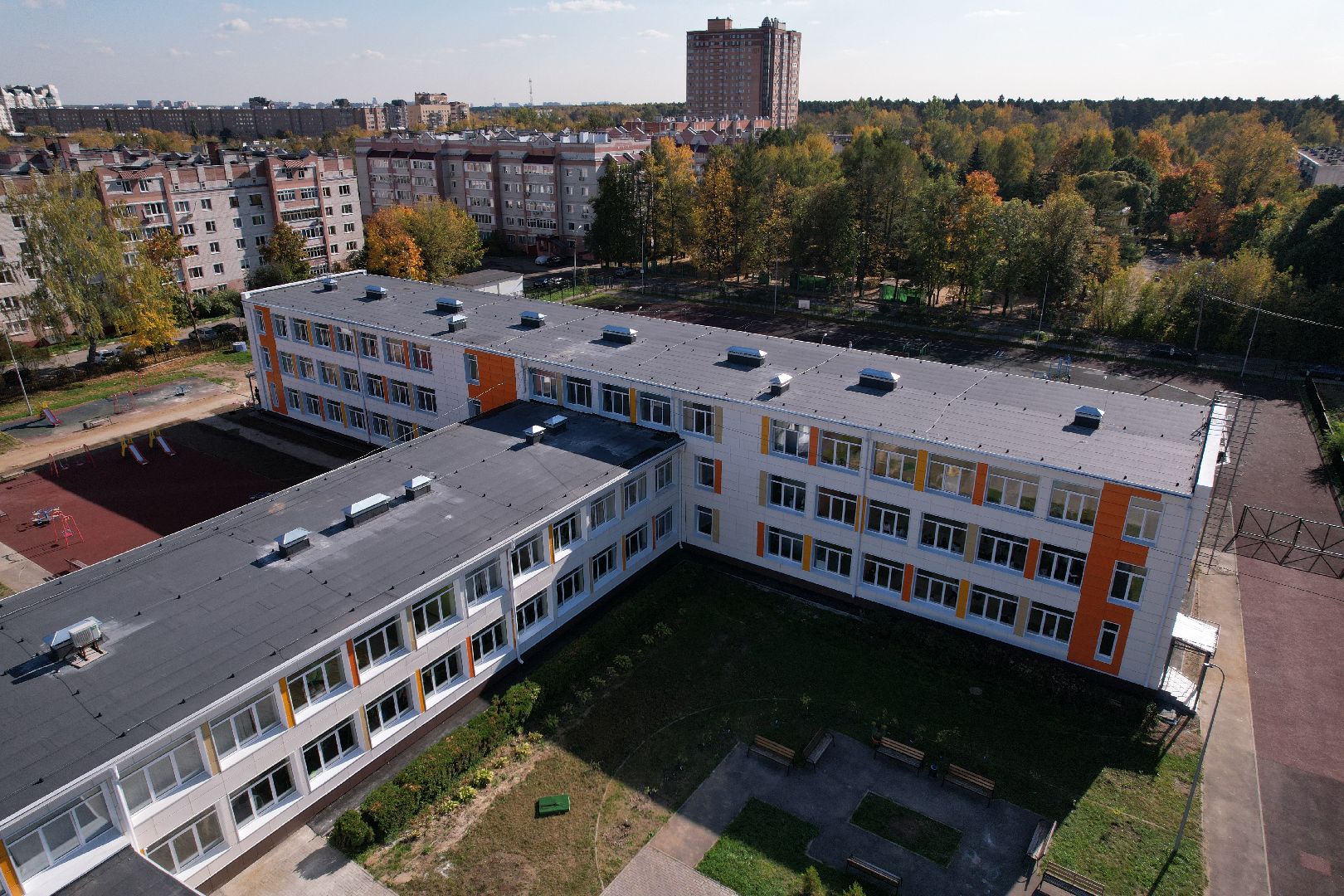 школа, пушкино, ивантеевка,видео с коптера,