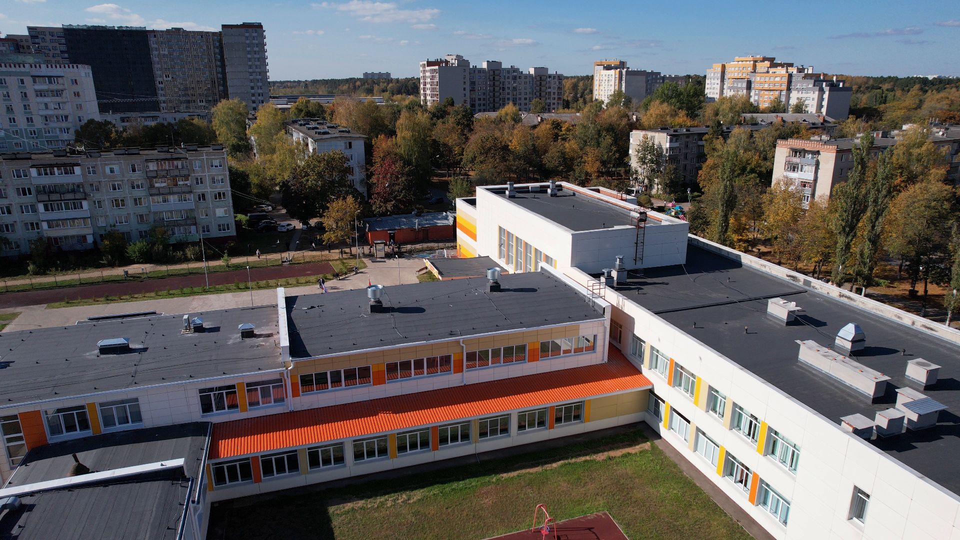 школа, пушкино, ивантеевка,видео с коптера,