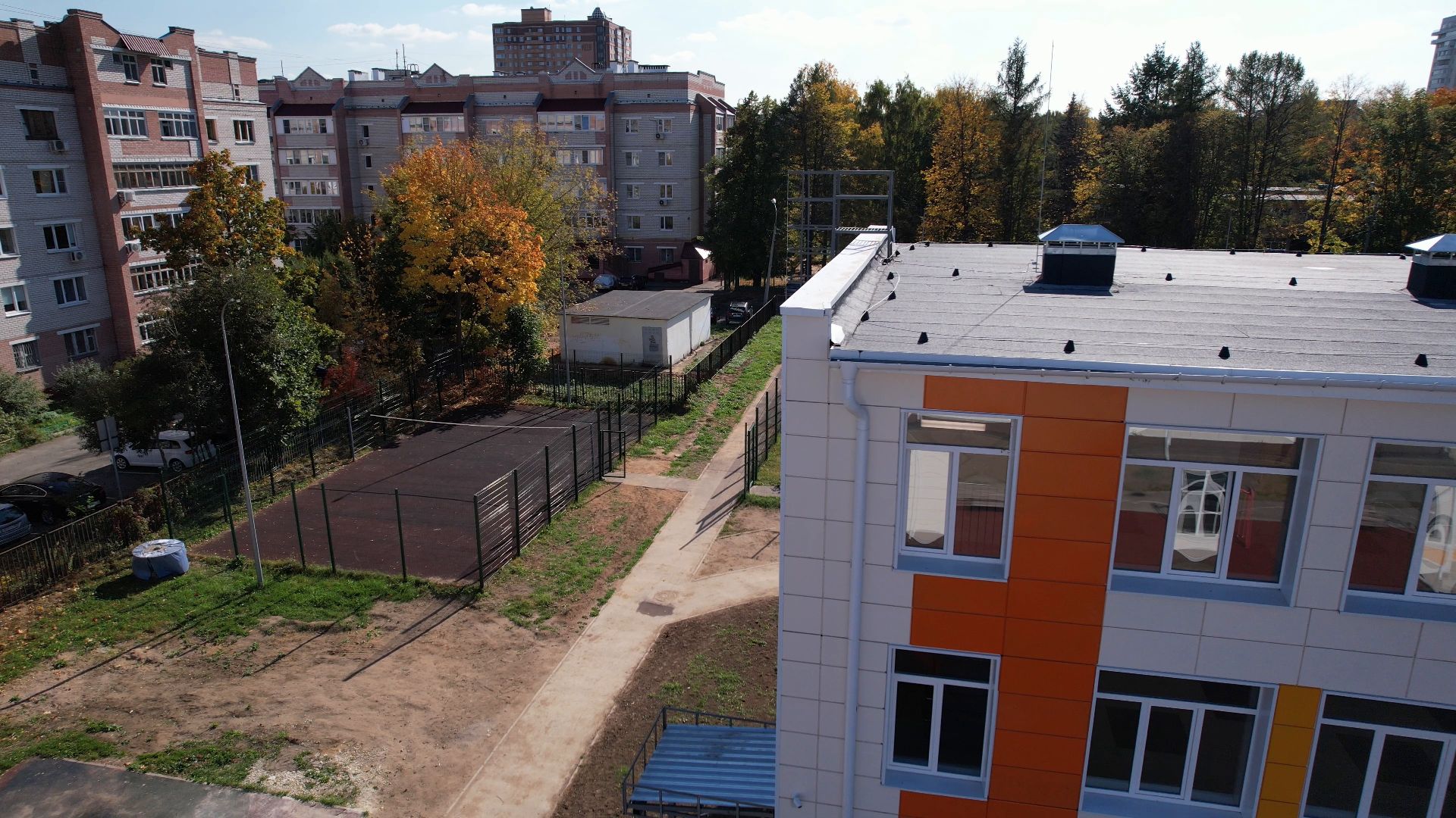 школа, пушкино, ивантеевка,видео с коптера,