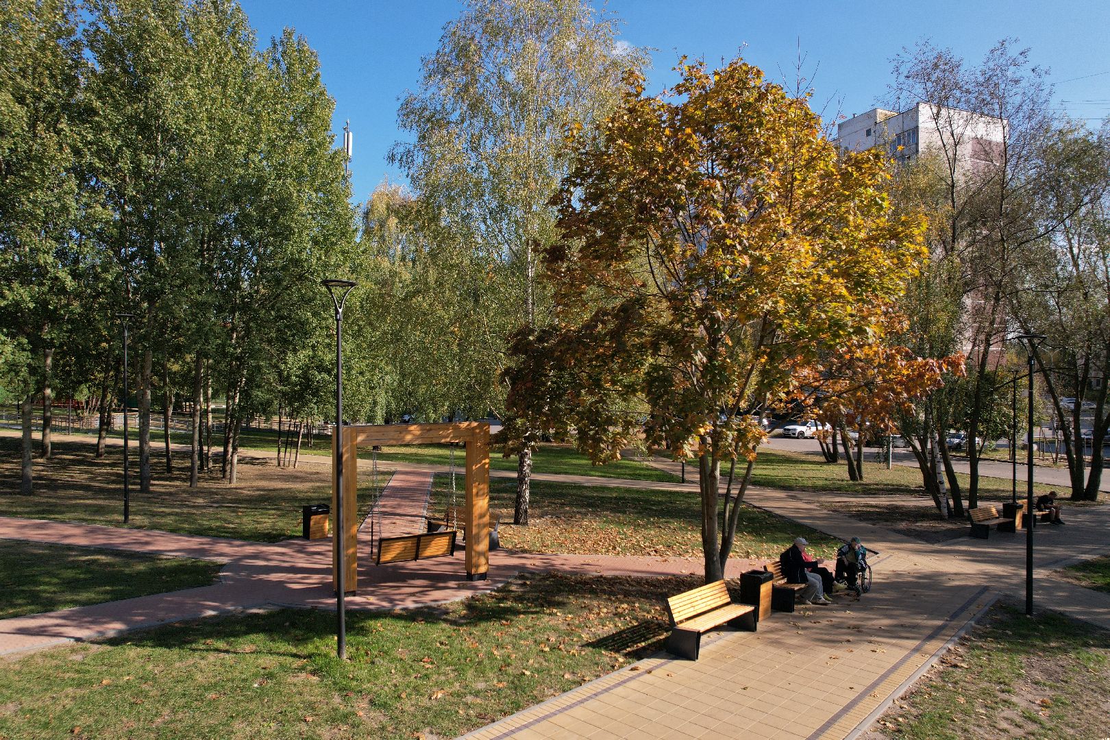 сквер, ивантеевка, пушкино,видео с коптера,