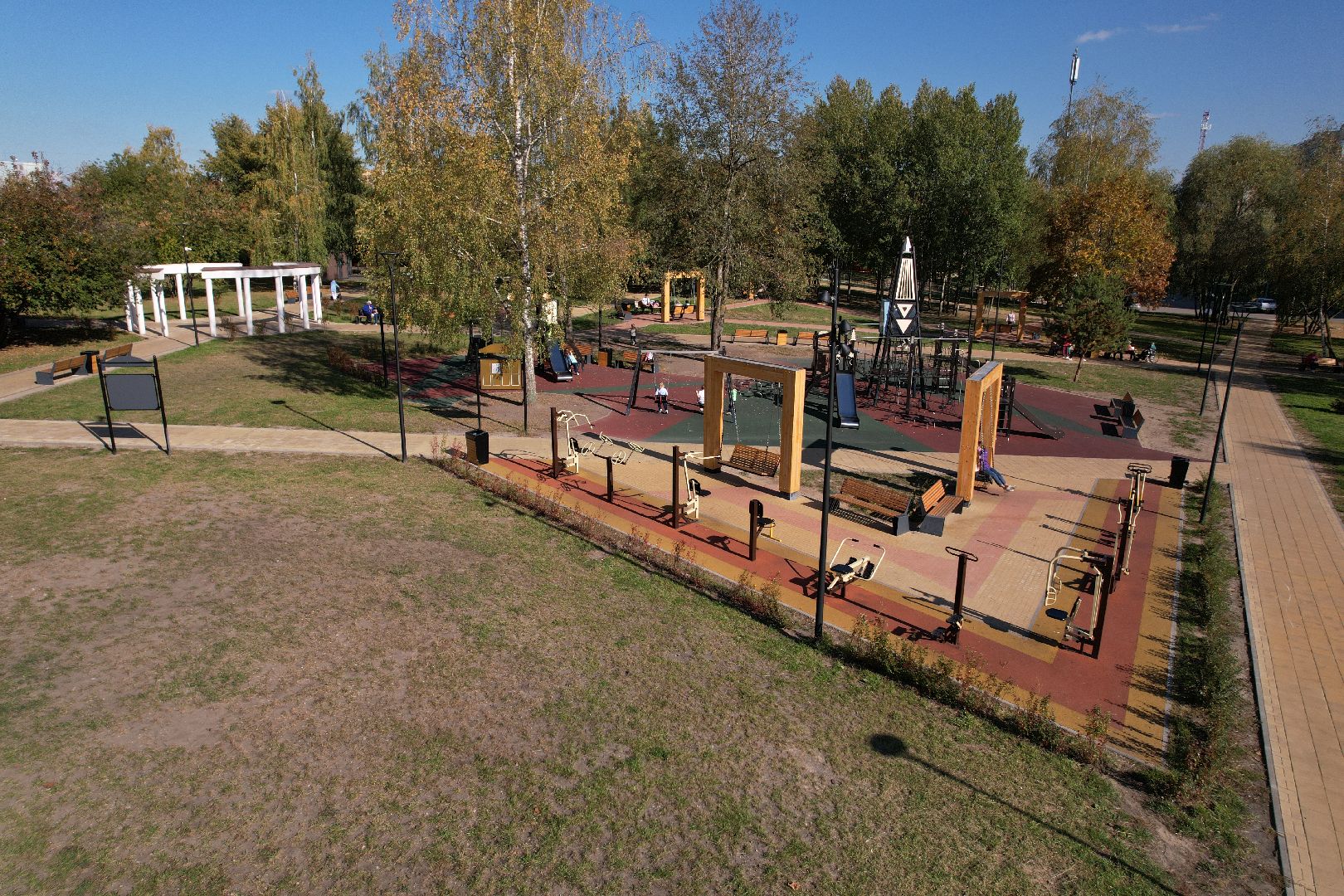 сквер, ивантеевка, пушкино,видео с коптера,