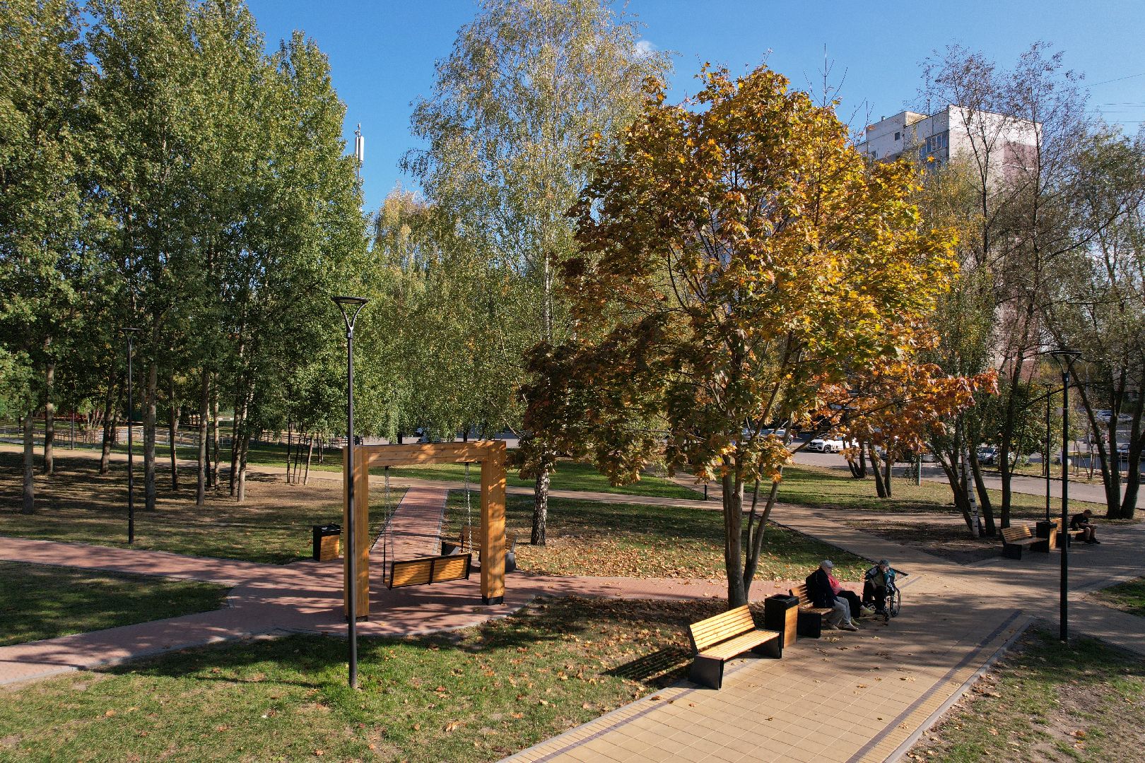 сквер, ивантеевка, пушкино,видео с коптера,