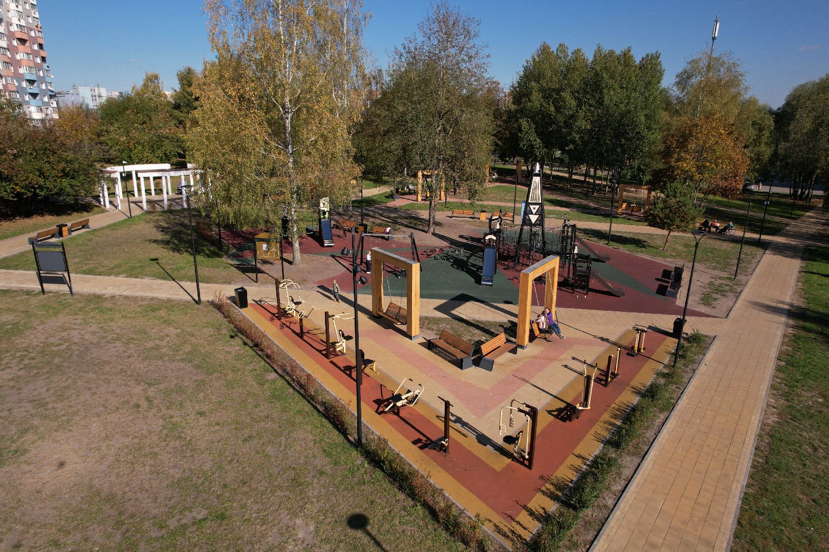 сквер, ивантеевка, пушкино,видео с коптера,