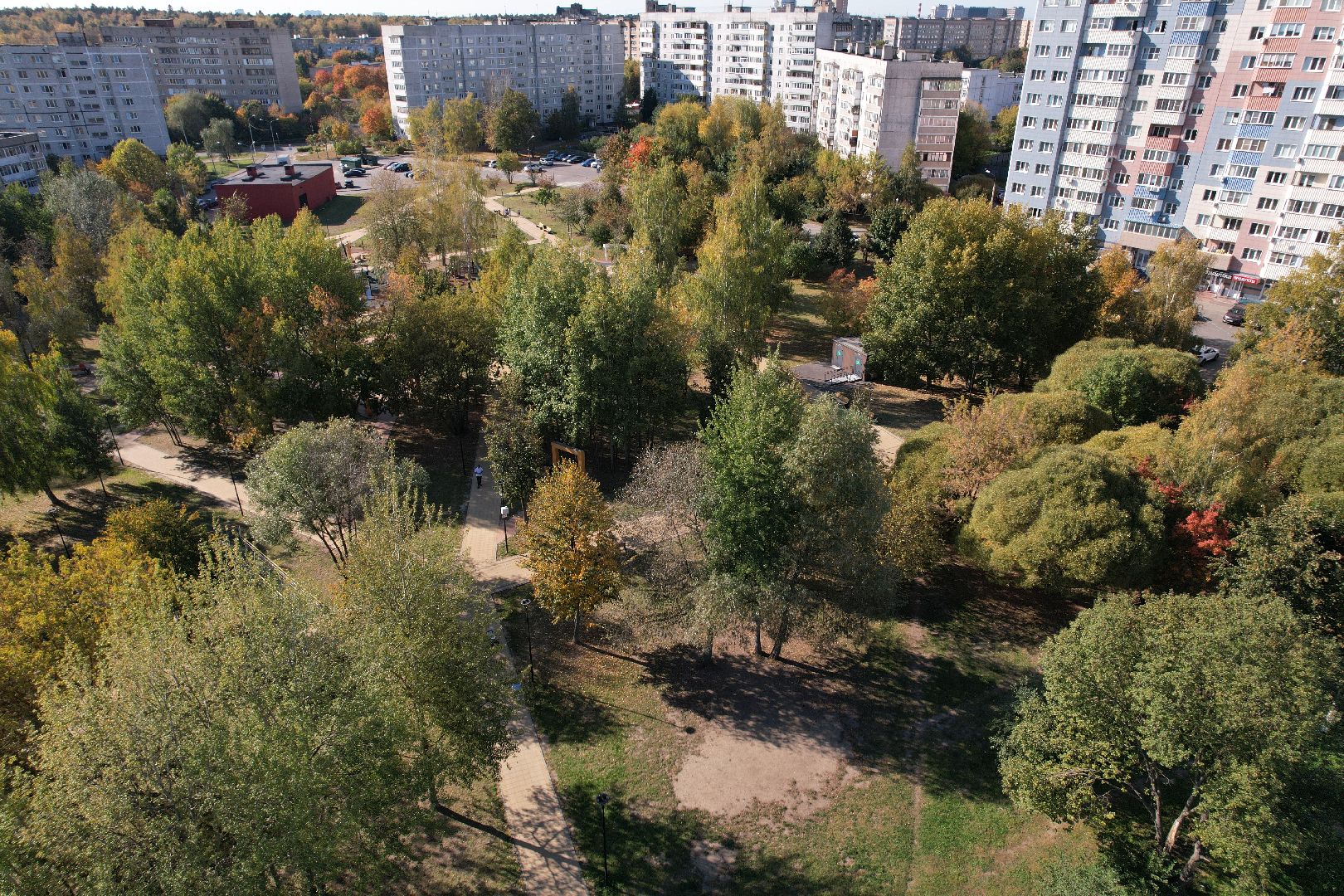 сквер, ивантеевка, пушкино,видео с коптера,