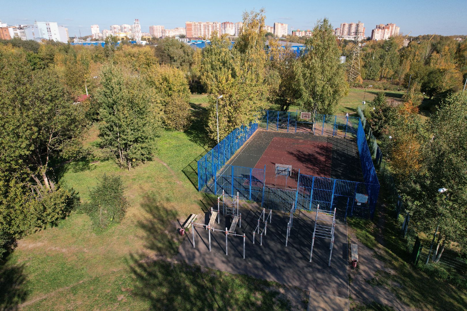 сквер, ивантеевка, пушкино,видео с коптера,