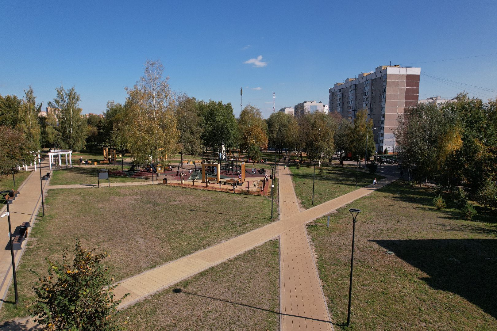 сквер, ивантеевка, пушкино,видео с коптера,