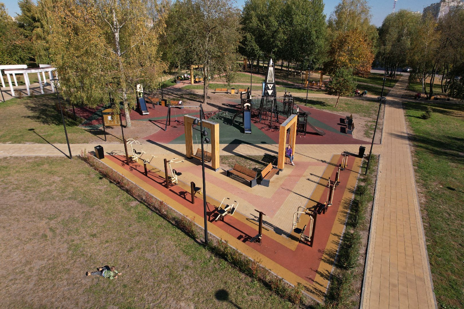 сквер, ивантеевка, пушкино,видео с коптера,