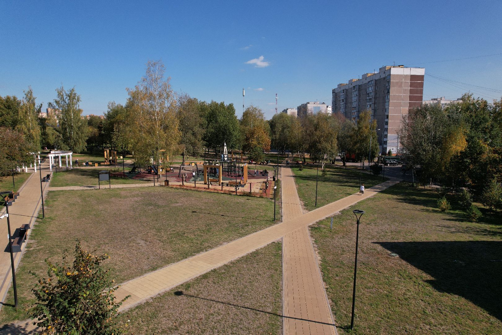 сквер, ивантеевка, пушкино,видео с коптера,