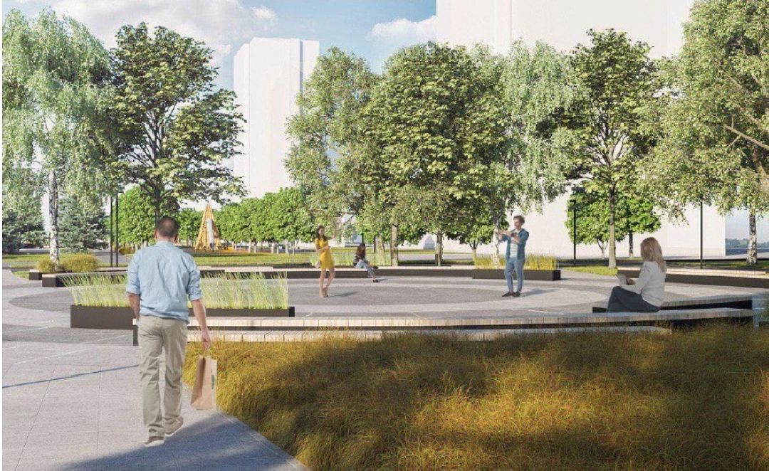 Балашиха, микрорайон Железнодорожный, Бульвар цветов, сквер Подмосковья, парк Подмосковья, Министерство по благоустройству, Михаил Хайкин, благоустройство, детские площадки,тренажёры на свежем воздухе, спортивная площадка, аллели, прогулочная зона, сухой фонтан, декоративные инсталляции