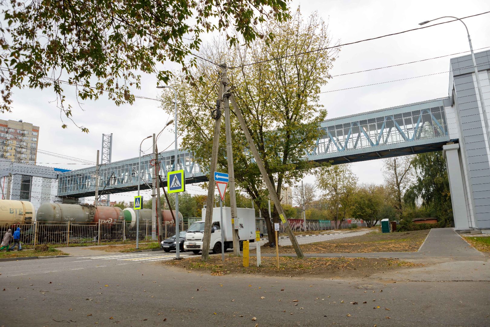 переход, люберцы, жд,видео с коптера,
