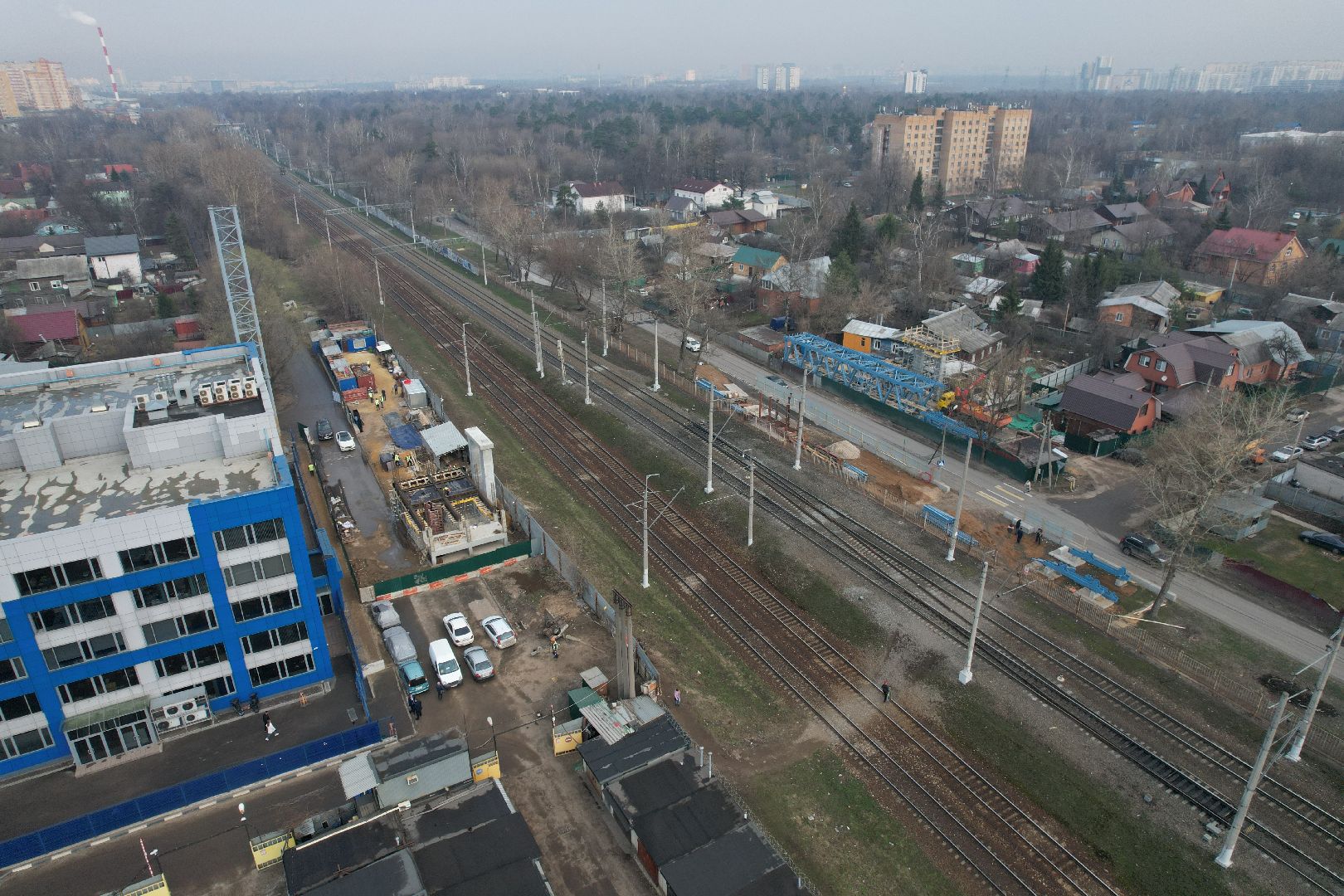 переход, люберцы, жд,видео с коптера,