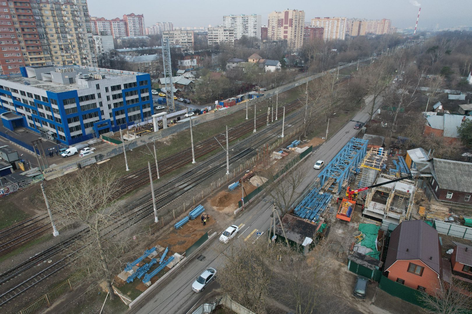 переход, люберцы, жд,видео с коптера,