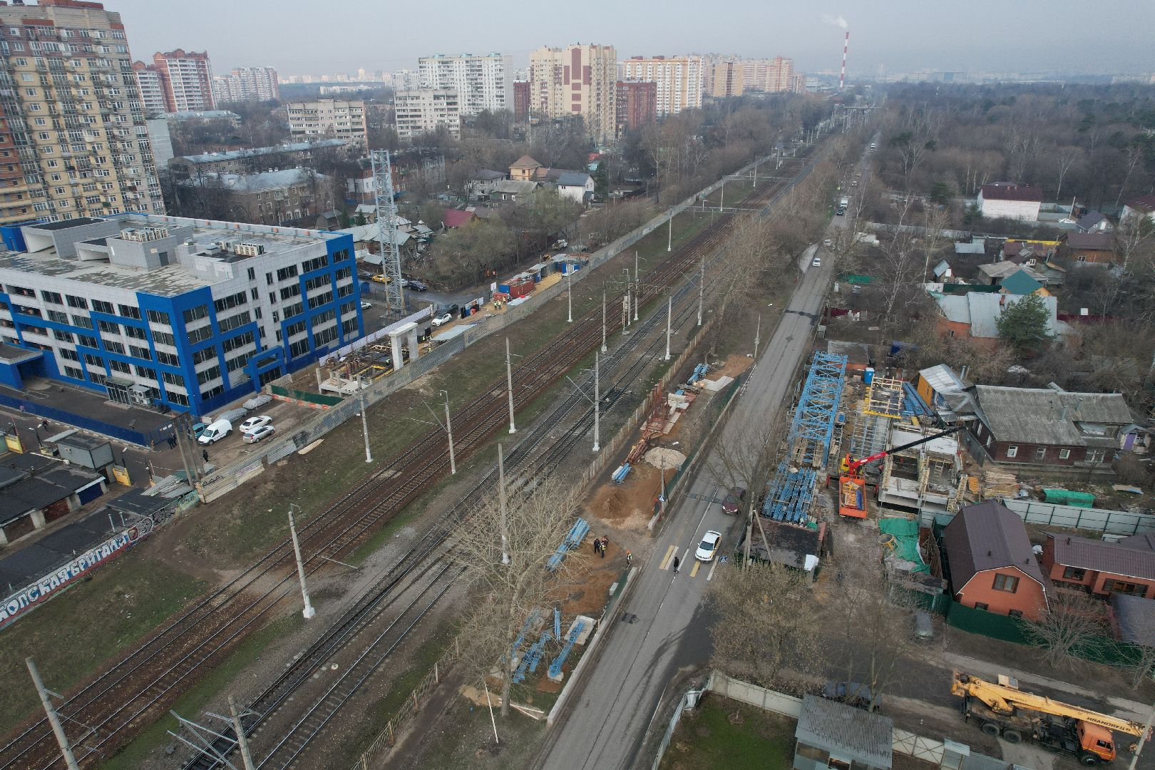 переход, люберцы, жд,видео с коптера,