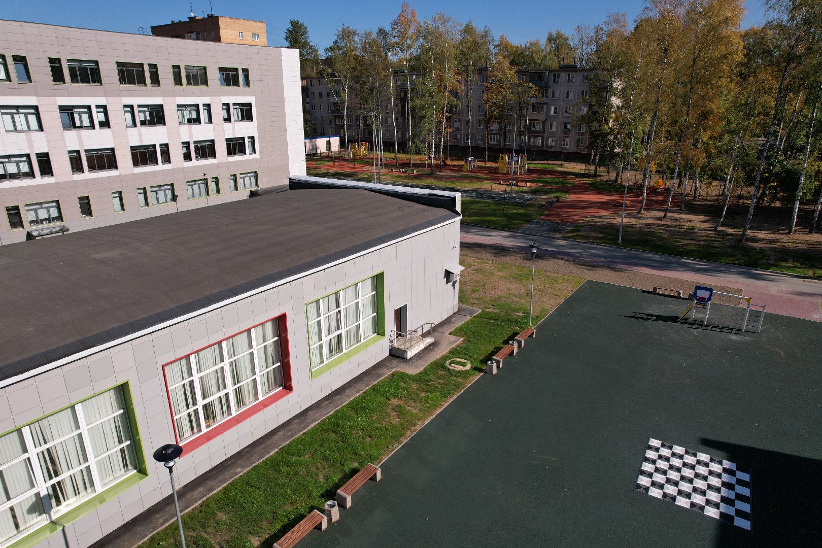 школа, пушкино, спорт,видео с коптера,