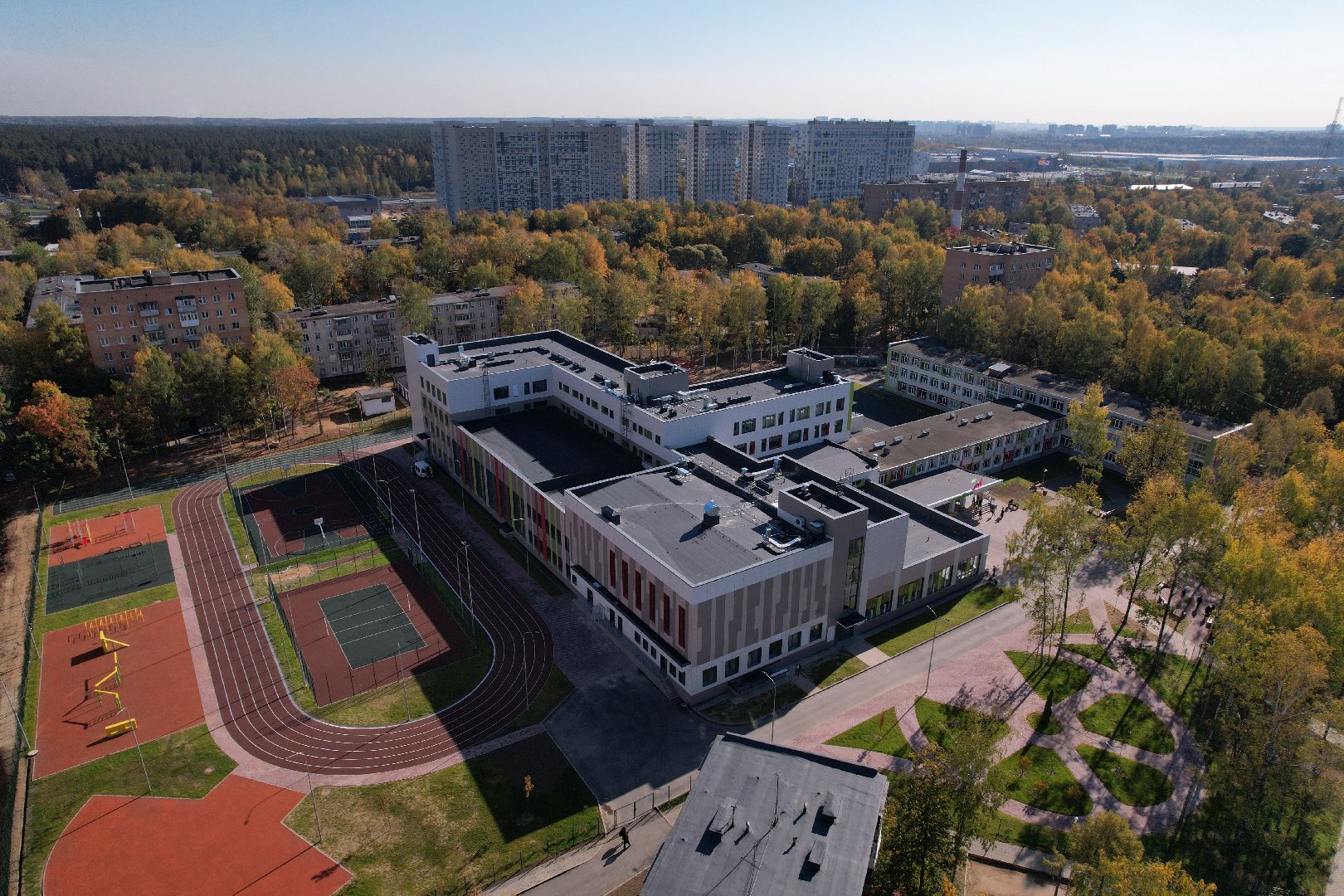 школа, пушкино, спорт,видео с коптера,