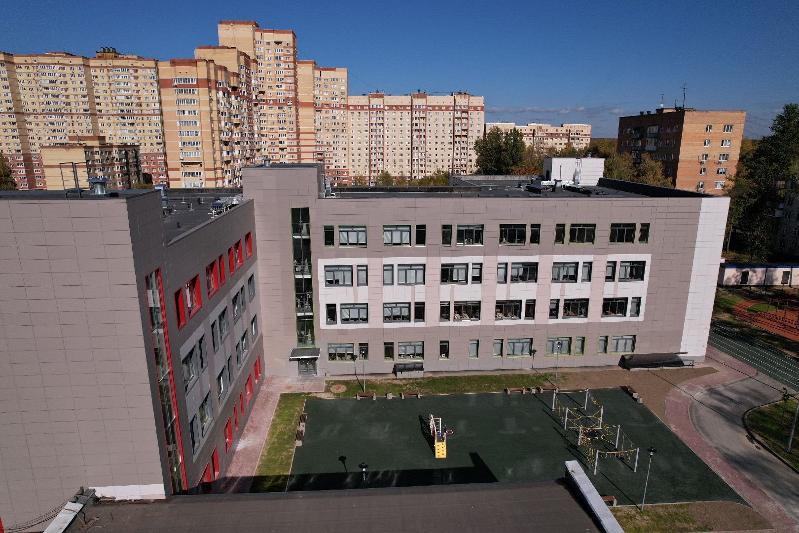 школа, пушкино, спорт,видео с коптера,