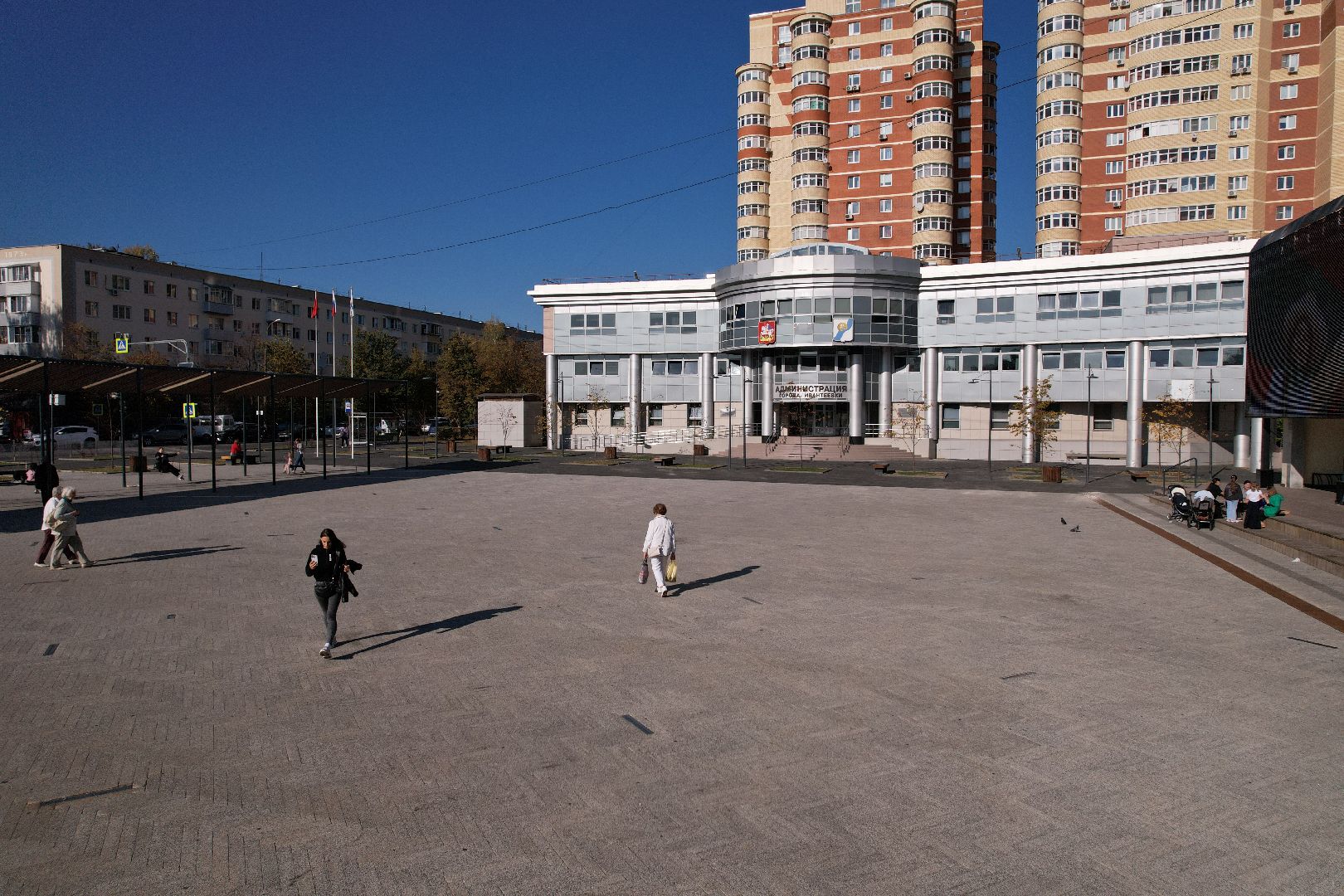 ивантеевка, пушкино, площадь,видео с коптера,