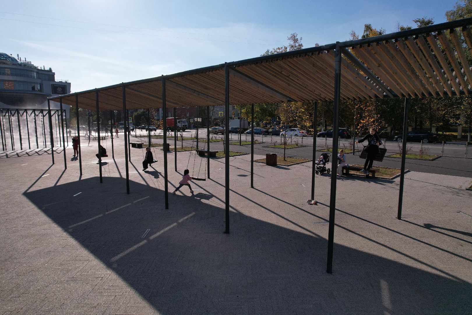 ивантеевка, пушкино, площадь,видео с коптера,