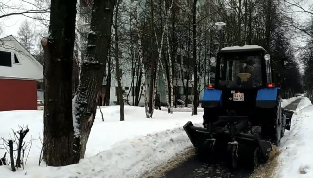 Краснознаменск, ЖКХ, дорога, спецтехника, Максим Некрасов, коммунальщики, уборка, снег, снегопад, гололёд