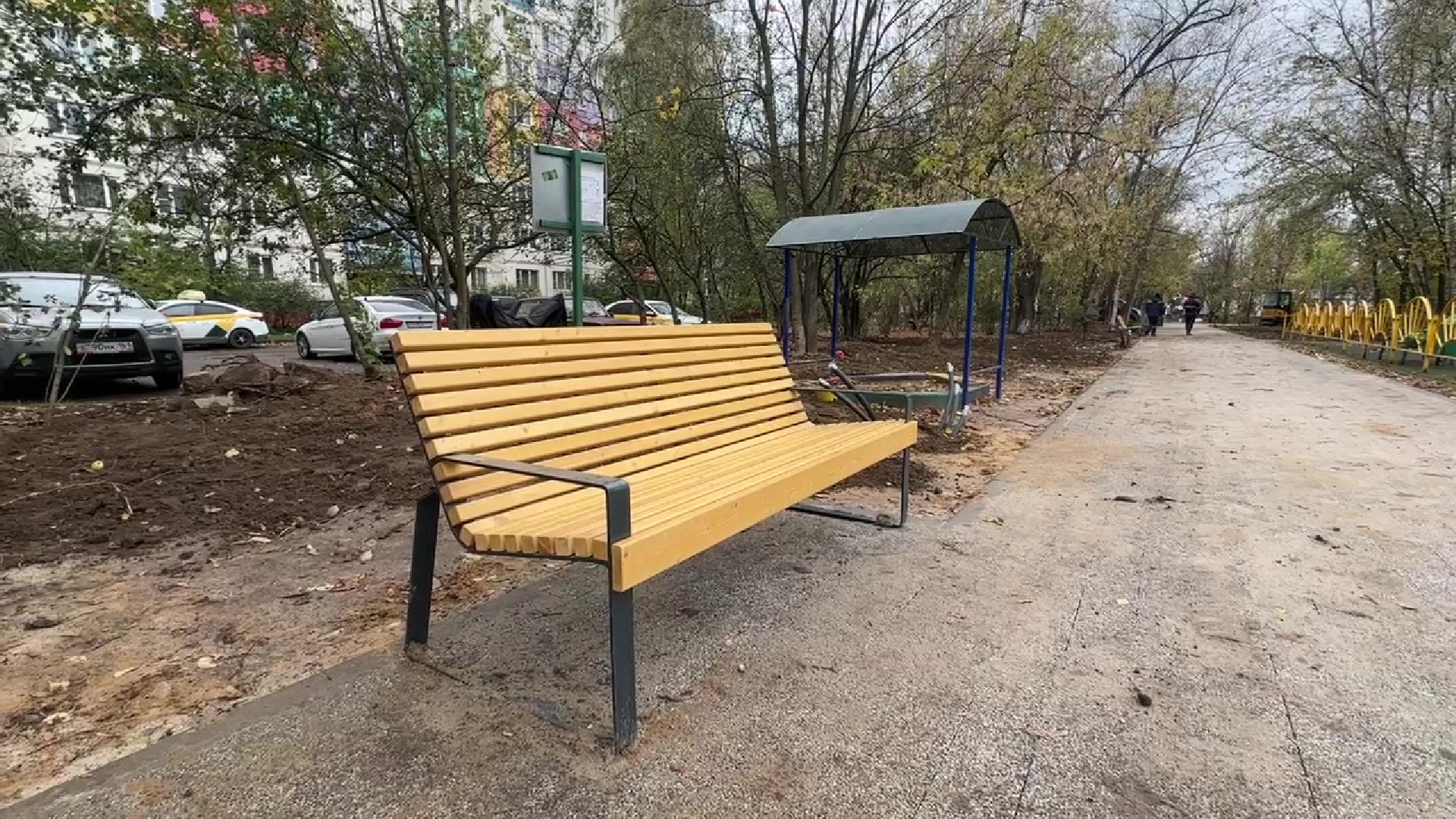 Реутов, благоустройство, сквер, лавочки, стиль, перголы, детская площадка, цветник, мцд-4,