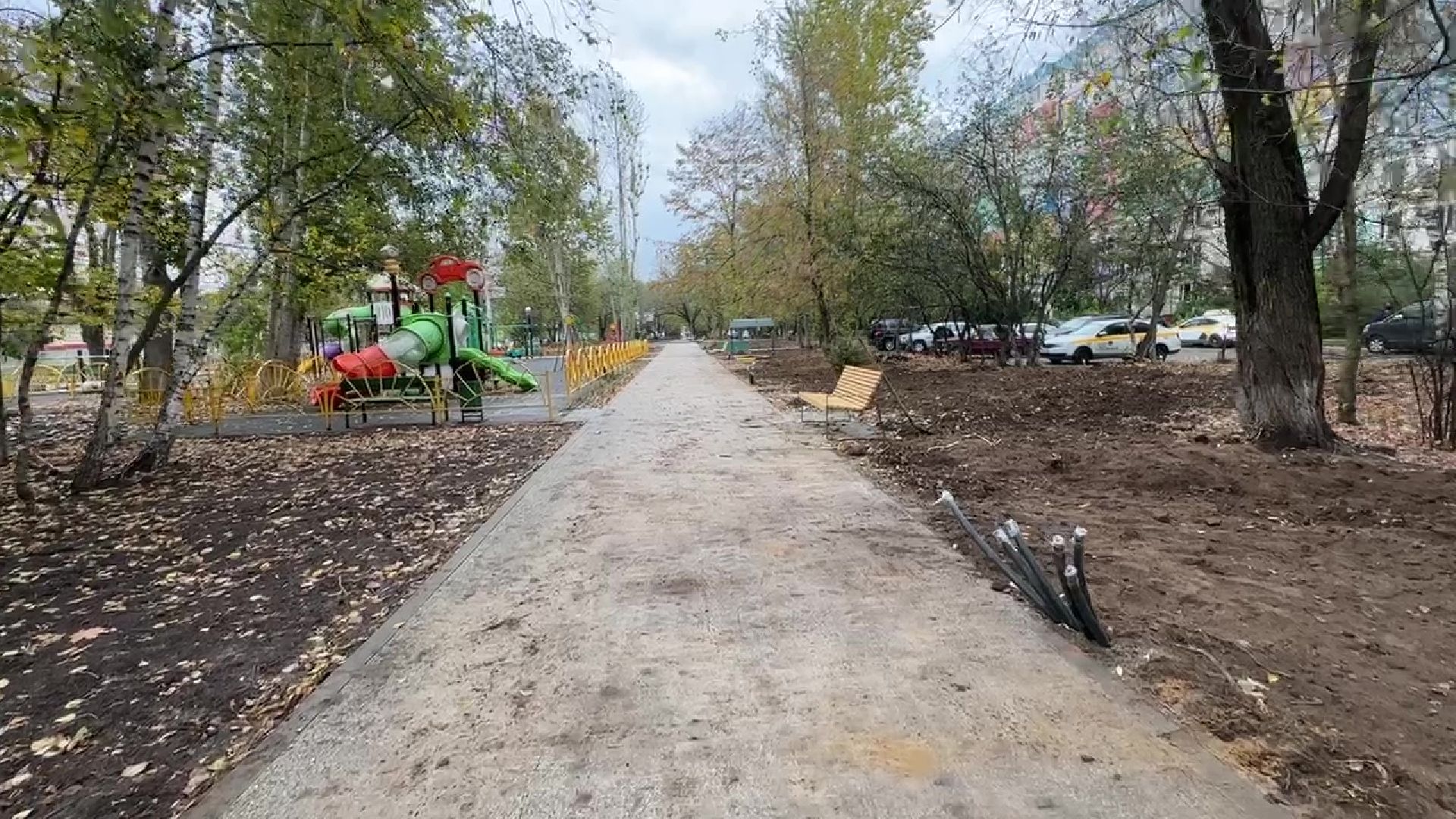 Реутов, благоустройство, сквер, лавочки, стиль, перголы, детская площадка, цветник, мцд-4,