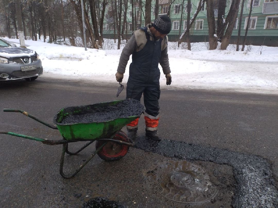дороги, ремонт дорог, Лосино-Петровский, ямочный ремонт, асфальтовое покрытие