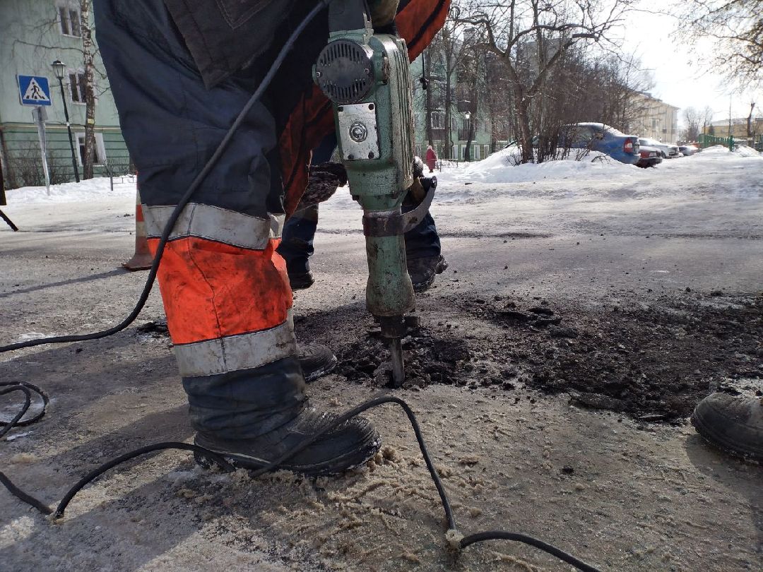 дороги, ремонт дорог, Лосино-Петровский, ямочный ремонт, асфальтовое покрытие