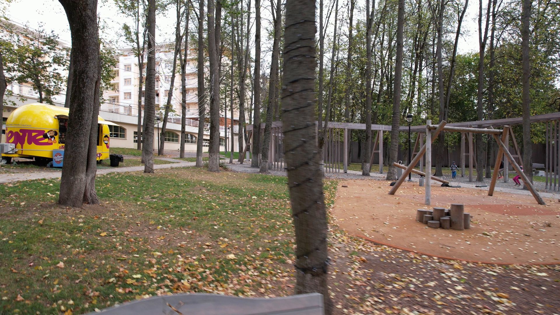 звенигород, парк, благоустройство,видео с коптера,