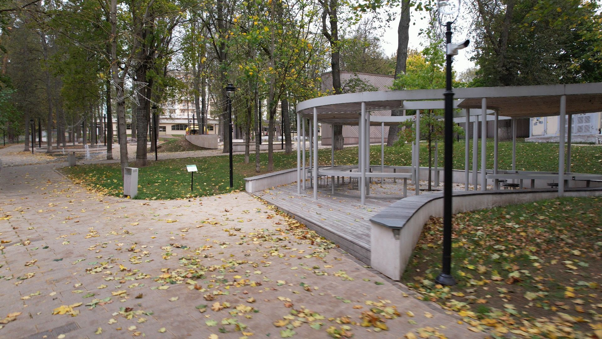 звенигород, парк, благоустройство,видео с коптера,