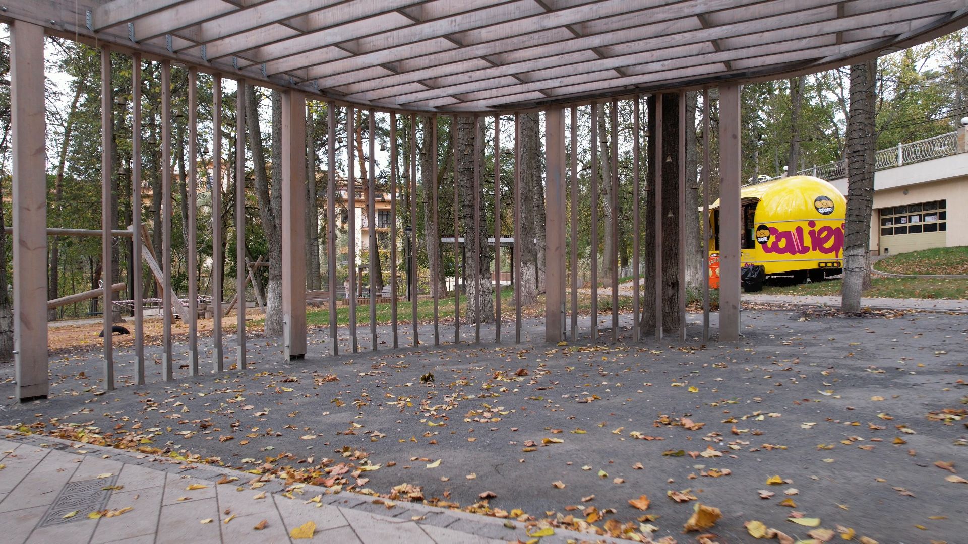 звенигород, парк, благоустройство,видео с коптера,