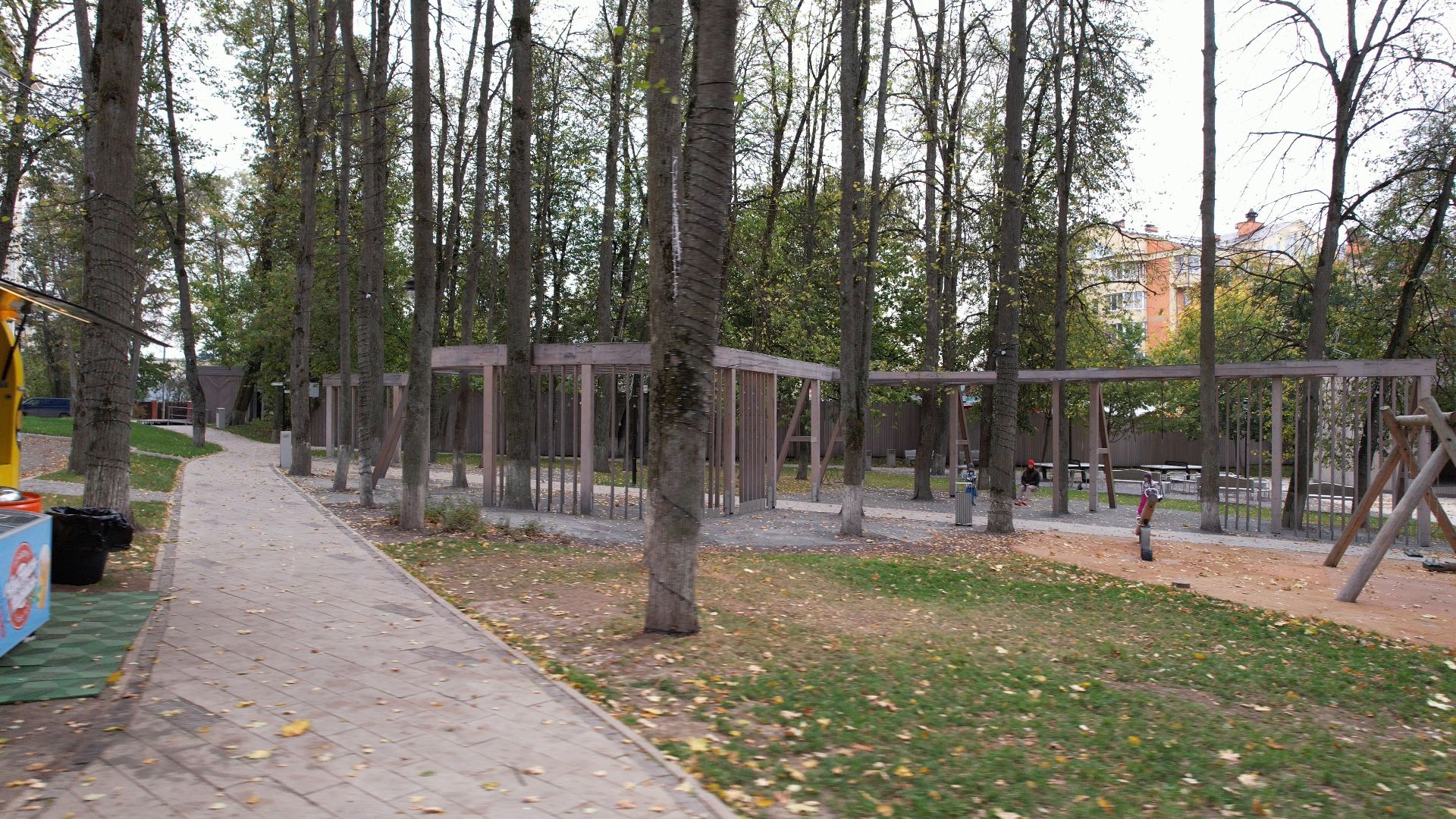 звенигород, парк, благоустройство,видео с коптера,