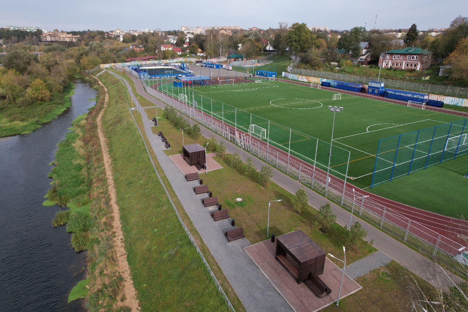 стадион, оцинцово, тренировка,видео с коптера,
