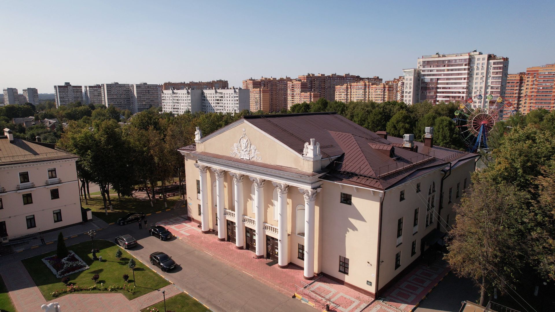 видное, архитектура, культура,видео с коптера,