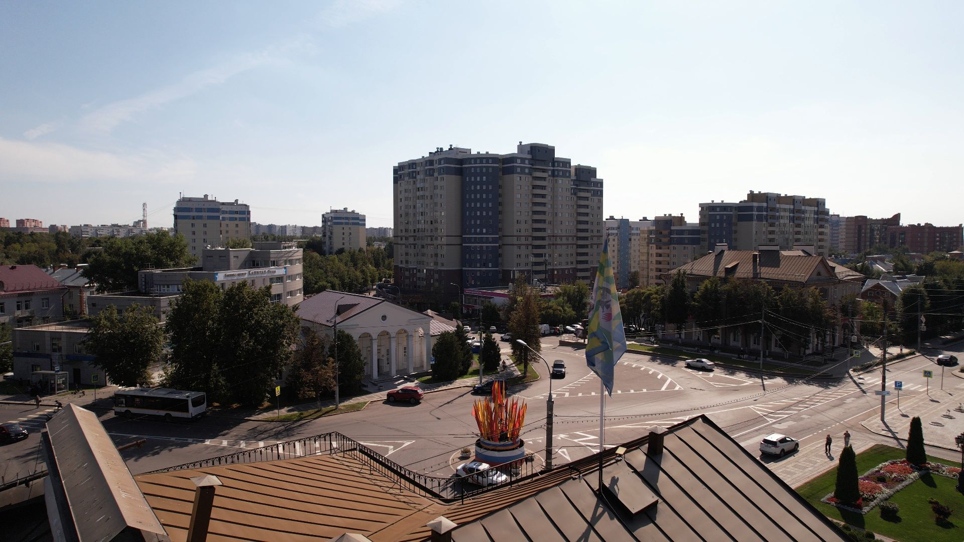 видное, архитектура, культура,видео с коптера,